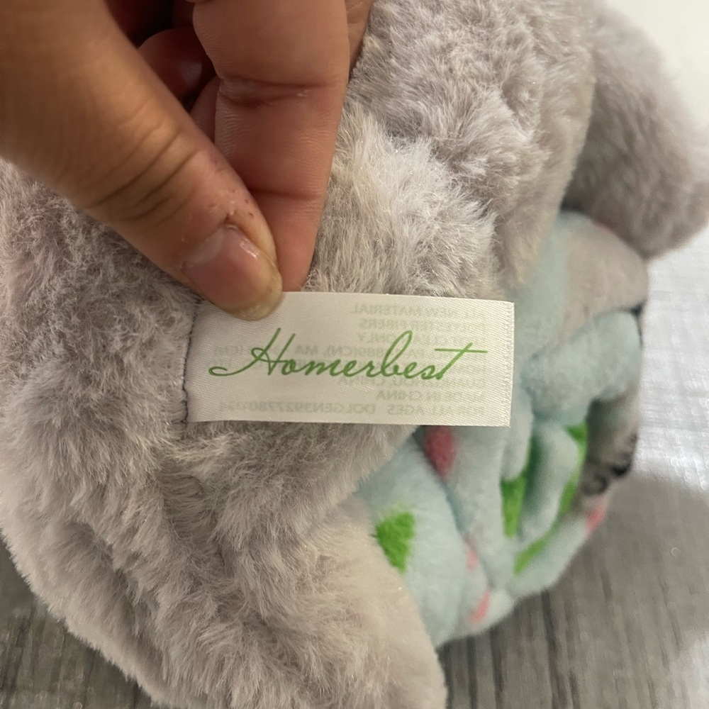 NWOT Koala Plush Toy with Blanket - Gray and Green - Picture 6 of 6